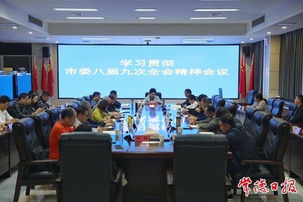 常德市文旅广体局深入学习贯彻市委八届九次全会精神